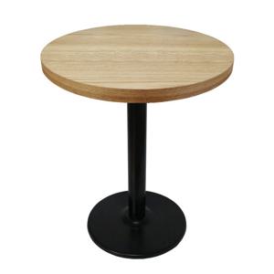 더조아 무늬목 티테이블 600원형 철재 3인치 원반다리