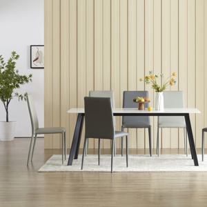 [헤닝] 모노 12T 통 세라믹 6인 식탁세트