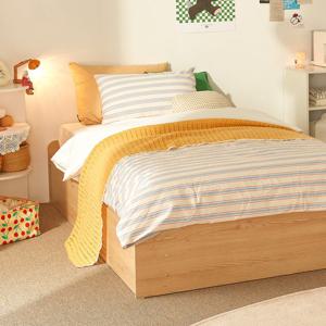 누보 무헤드 빅서랍 수납침대 프레임 Q+독립 매트리스