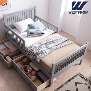 웨스트프롬 뮤뮤 원목침대 가드형 SS+리버 매트 SS