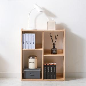 [데코마인] 빈트 고무나무원목 2단 오픈책장