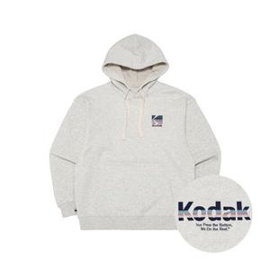 [코닥어패럴] 레인보우 빅로고 후드티셔츠 OATMEAL