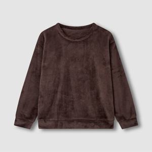 [JAJU/자주] 여 극세사 파자마 티셔츠_브라운