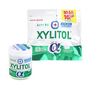 롯데제과 자일리톨 껌 알파 용기1개86g+리필1개102g