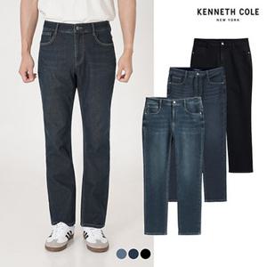 [케네스콜]남) 기모 본딩 워싱 1/2인밴딩 스트레이트핏 데님 팬츠 (EKSWCRS140P)