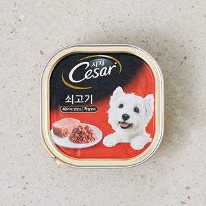 시저 쇠고기 캔 100g 강아지 사료
