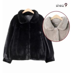 [쉬즈넘버나인]럽미 퍼프 비건 밍크퍼 자켓