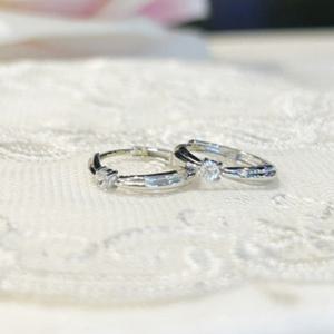 미니골드 14k 에블리나 원터치(화이트골드) 귀걸이 ETRM4359