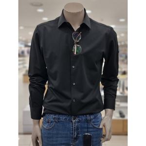 [트루젠]리얼 블랙 긴팔 베이직 세미 셔츠(DRM004)_DG