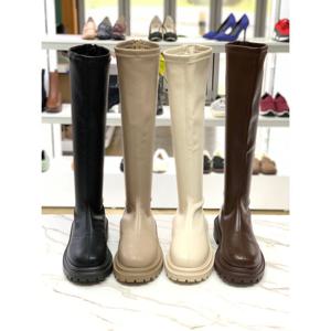 [앙세르]라운드토 스판 통굽 5.5cm 롱부츠 ANW23SN1206MJFP