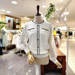 [멜로디가든]  M4S2K109_하트스타 쉬폰소매니트