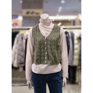 [트리아나] 소고 크로셰 브이넥니트조끼AJ4VA05