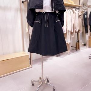 [시에로]  SK2SKF49M_사이드 지퍼포켓 허리울밴딩 풀 스커트