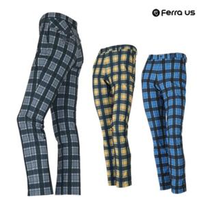 [티엔디]남성 여름 골프웨어 골프 편한 사방 스판 체크 바지