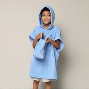 [포인터웍스]송월타올 테리 후드 판초 BLUE (ISM35NA51G_BU)