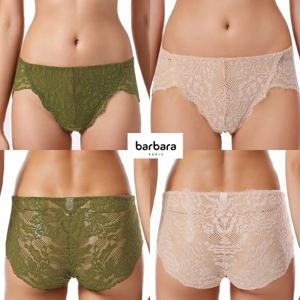 [바바라(언더웨어)]올레이스 망사 자수 그린,스킨 레이스팬티ABP4434