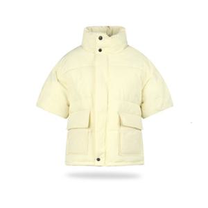 [럭스골프]골피아 PF4W814W 여성 아웃 포켓 반팔 패딩 점퍼