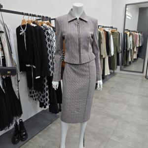 [제시뉴욕]체크정장스커트BD8NLSQ0350_KG