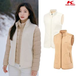 콜핑 여성 겨울 부클 플리스 뽀글이 보온 후리스 조끼 KSC759SV4W
