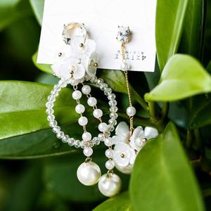 (핸드메이드) (은침) 에밀리아 플라워 귀걸이