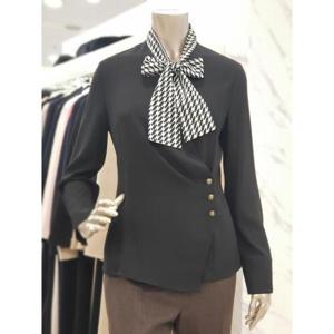 미니멈 세이브존01 리본타이 랩 셔링버튼 블라우스 MYDGWB9860