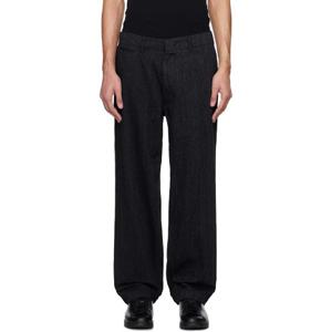 25 FW 나나미카 남성 블랙 와이드 데님 진 251467M186004