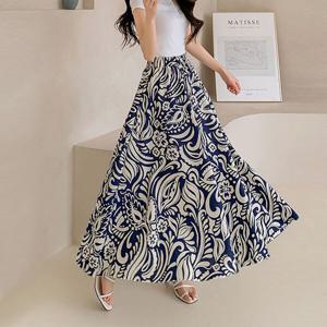 [베나프]에스닉 프린트 밴딩 롱스커트_FG1SR001