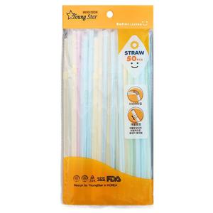 영스타 개별포장 자바라 빨대 50P