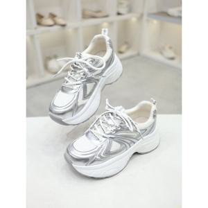 [코디엘루]메탈릭 여성 캐주얼 어글리 스니커즈 6cm CDSP500667