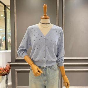 [아니베에프]A53KCD500_도트 패턴 가디건