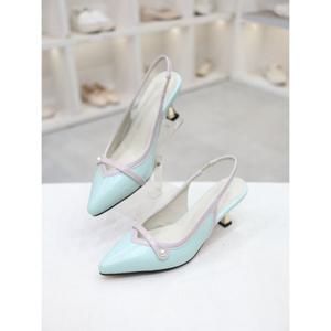 [코디엘루]진주장식 미들힐 여성 슬링백 구두 6cm CDSP500706