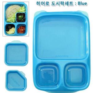 빈토 히어로 도시락세트 (블루) 도시락통 아동 캐릭터 어린이 도시락