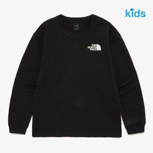 노스페이스키즈 긴팔 NT7TR02S 블랙 고 투 라운드티