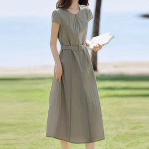 [베나프]데일라 지퍼 반팔 원피스_BJ2OP011