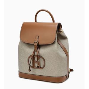 [헤지스ACC] 베이지 컬러배색 가죽 백팩 HIBA5F105I2