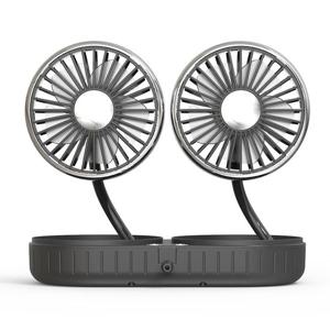 차량용 사무실용 듀얼 USB선풍기 3단 접이식 실버블랙