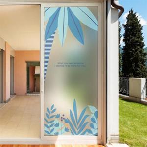 아트박스/낭만창고 ncdr094-블루 야자수-샤워부스 유리문시트지