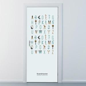 아트박스/낭만창고 ncbr088-북유럽풍 알파벳-현관문시트지