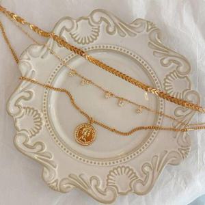 아트박스/이룸 클립 볼드 팬던트 레이어드 목걸이