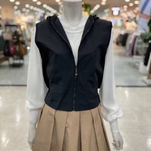 [숲]허리잘록 스트링 후드 조끼 SBXVE20