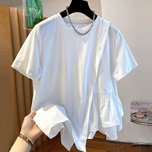 [베나프]밀라 프릴 반팔티셔츠_BJ2ST036