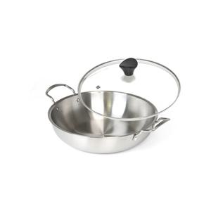 퀸센스 냄비 (업소용) 루미스 IH 낮은전골냄비 26cm-유리커버