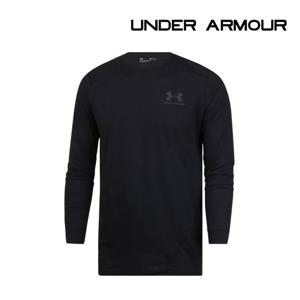 언더아머 긴팔티셔츠 UA 스포츠스타일 레프트 체스트 롱슬리브 남성 블랙 1329585-002