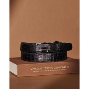 선물포장  (DBBE5F703BK) 블랙 프리미엄 악어가죽 DAKS 로고 자동벨트