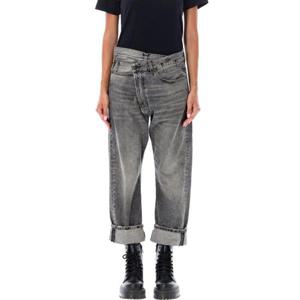 알13 스트레이트 팬츠 R13W2048549A 134 LEYTON BLACK