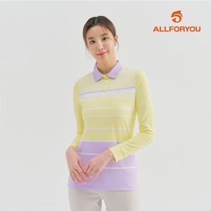 [올포유] [모델착장] 여성 스트라이프 카라 티셔츠 AWTPM1361-203