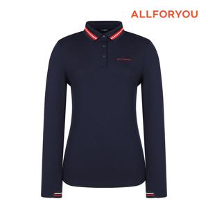 [올포유] 여성 기모 시보리 포인트 카라 티셔츠 AWTPM7398-915