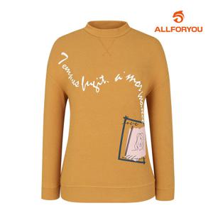 [올포유] 여성 루즈핏 모크넥 레터링 티셔츠 ALTRK9231-217