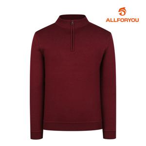 [올포유] 남성 융본딩 솔리드 반집업 니트 AGSHLA131-415_G