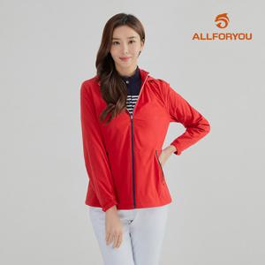 [올포유] [모델착장] 여성 후드 탈부착 지퍼 프린트 점퍼 AWJUL7261-500_G